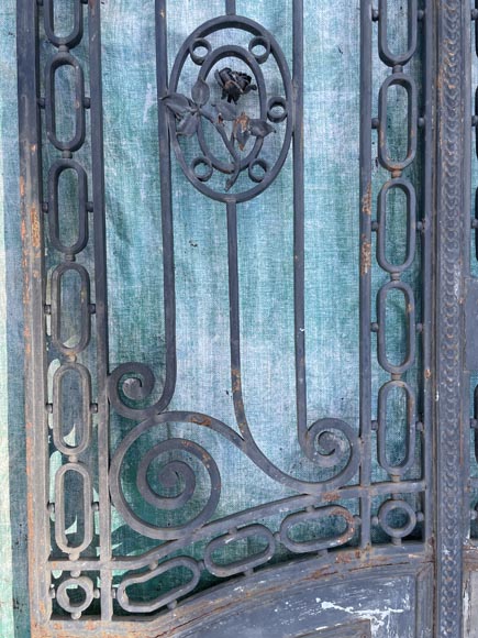 Louis XV style wrought iron mansion door-3