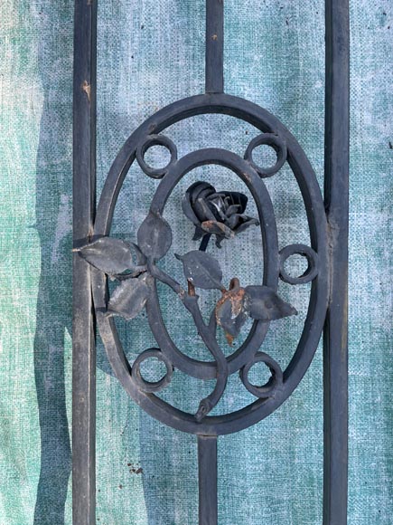 Louis XV style wrought iron mansion door-4