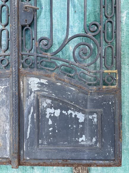 Louis XV style wrought iron mansion door-8