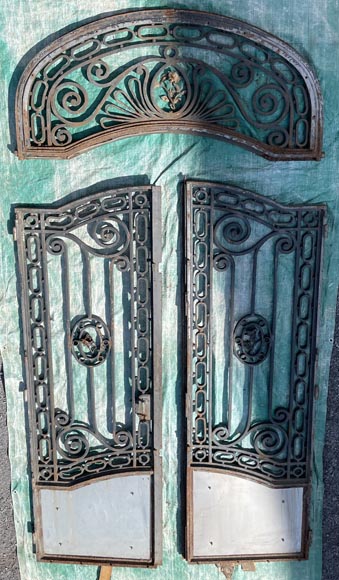 Louis XV style wrought iron mansion door-10