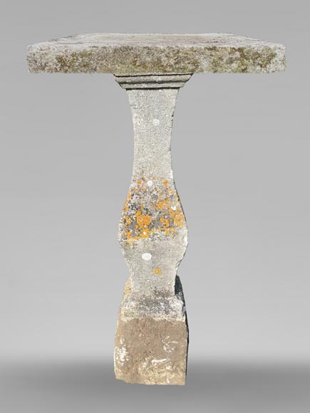 Stone column topped with a tray-0