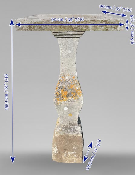 Stone column topped with a tray-10