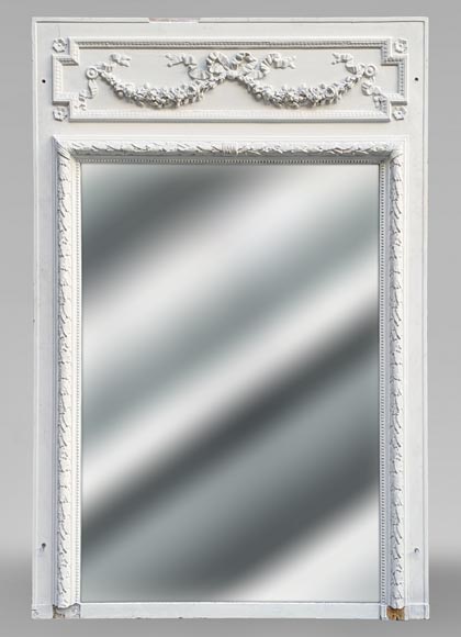 Trumeau in stucco and painted wood in the Louis XVI style-0