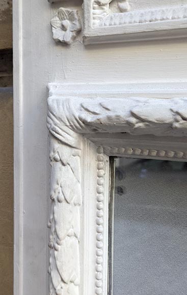 Trumeau in stucco and painted wood in the Louis XVI style-3