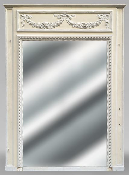 Trumeau in stucco and painted wood in the Louis XVI style-0