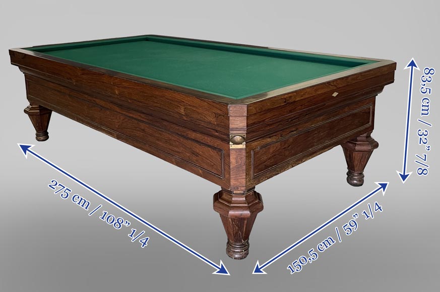 BRUNSWICK COMPANY, imposing French billiard table in veneer BRUNSWICK COMPANY, imposing French billiard table in veneer-7