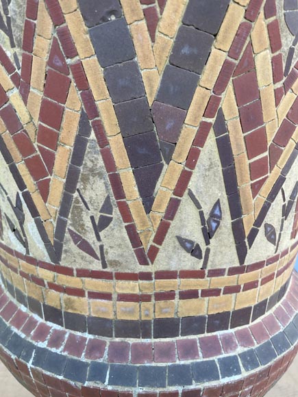 Four mosaic garden vases-9