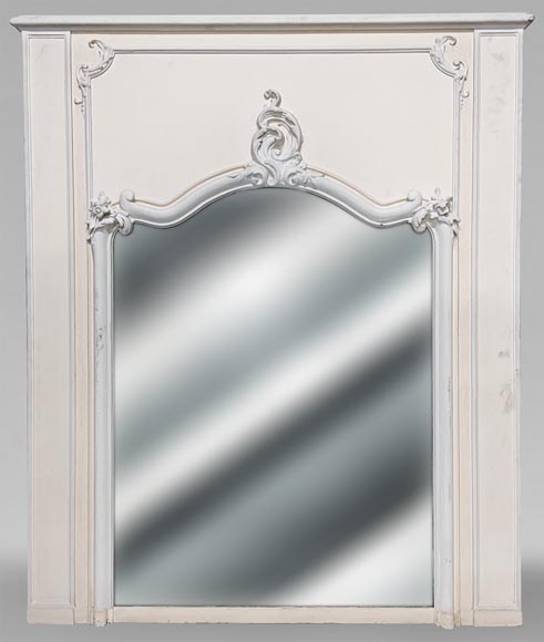 Small Louis XV style trumeau with asymmetrical shell-0