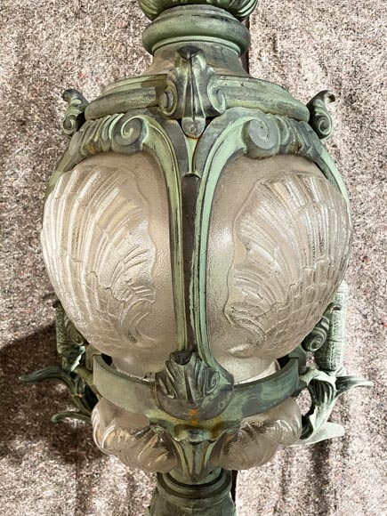 Three pairs of cast iron sconces, after models of the Alexandre III bridge-4