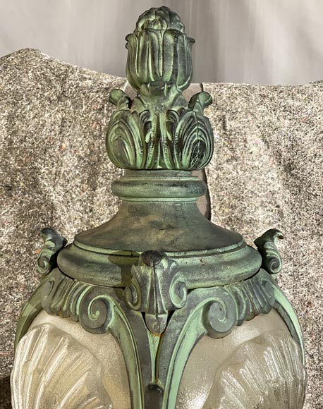 Three pairs of cast iron sconces, after models of the Alexandre III bridge-5