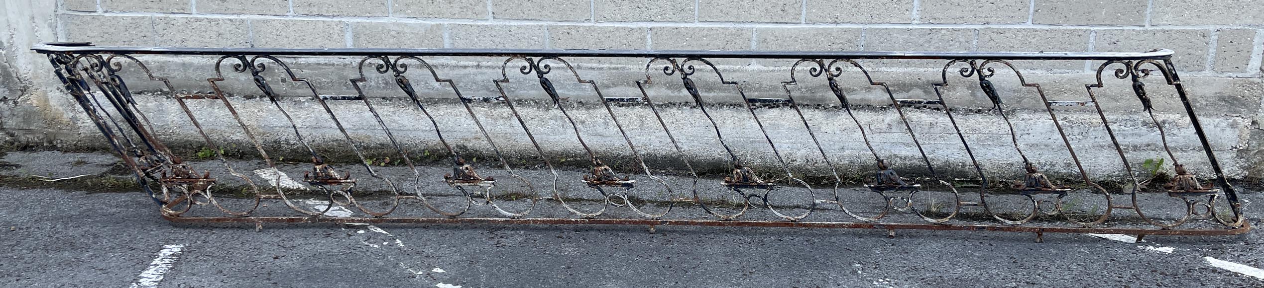 Long pair of staircase railings in the Napoleon III style, 18th century-1