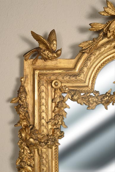 Napoleon III trumeau in giltwood and gilded stucco-2