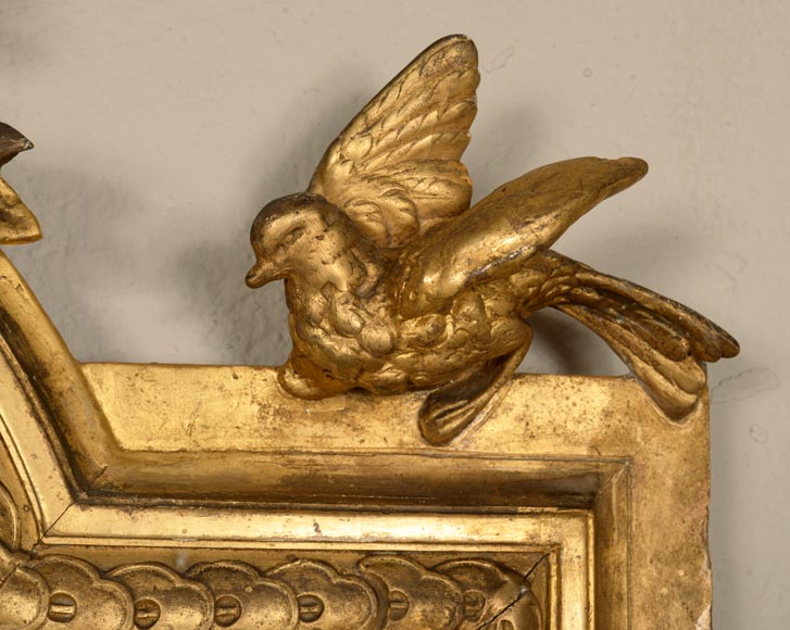 Napoleon III trumeau in giltwood and gilded stucco-5