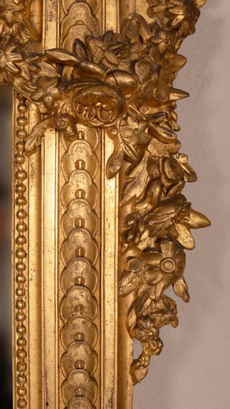 Napoleon III trumeau in giltwood and gilded stucco-6