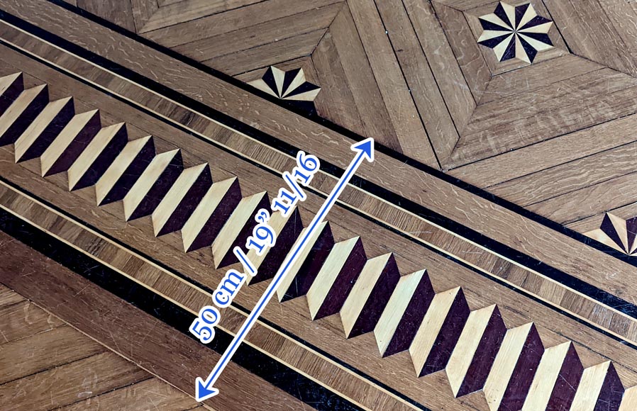 Lots of 105 m² in herringbone pattern, large sawtooth frieze and star motifs-7