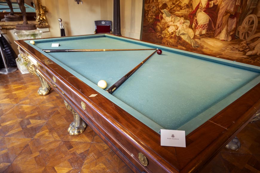 Exceptional Charles X billiard by Maison Chéreau in mahogany and gilt bronze-2