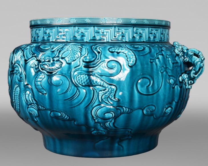 Inspired by the arts of the Far East : The large blue vase by Théodore Deck-2