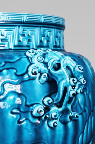 Inspired by the arts of the Far East : The large blue vase by Théodore Deck-5