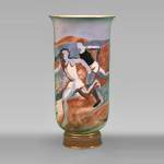 Sèvres and Karine LIÉVEN, Pair of porcelain vases decorated with marathon runners, 1937