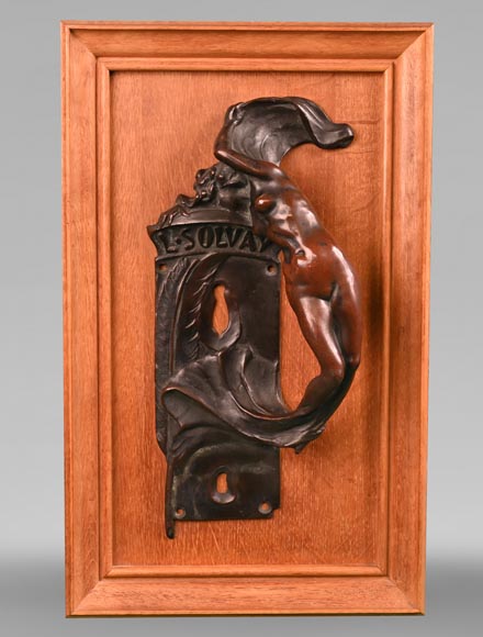 Pierre BRAECKE, Art Nouveau style handle with the inscription “L. Solvay”, 1901-1