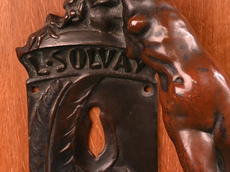 Pierre BRAECKE, Art Nouveau style handle with the inscription “L. Solvay”, 1901-2