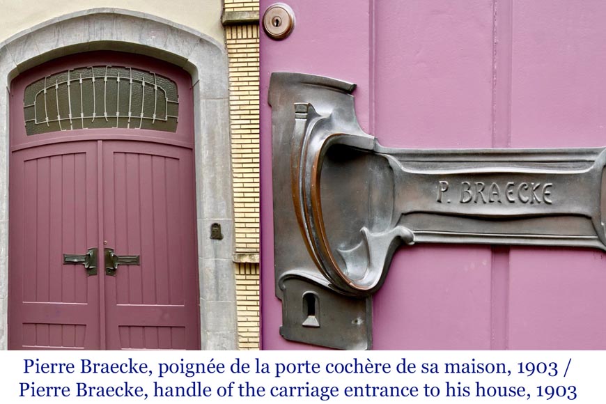 Pierre BRAECKE, Art Nouveau style handle with the inscription “L. Solvay”, 1901-5