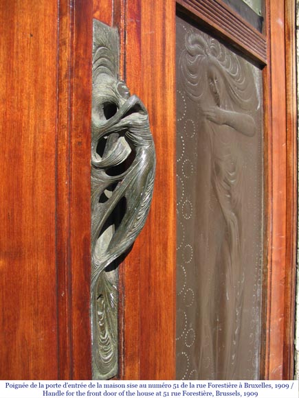 Pierre BRAECKE, Art Nouveau style handle with the inscription “L. Solvay”, 1901-6