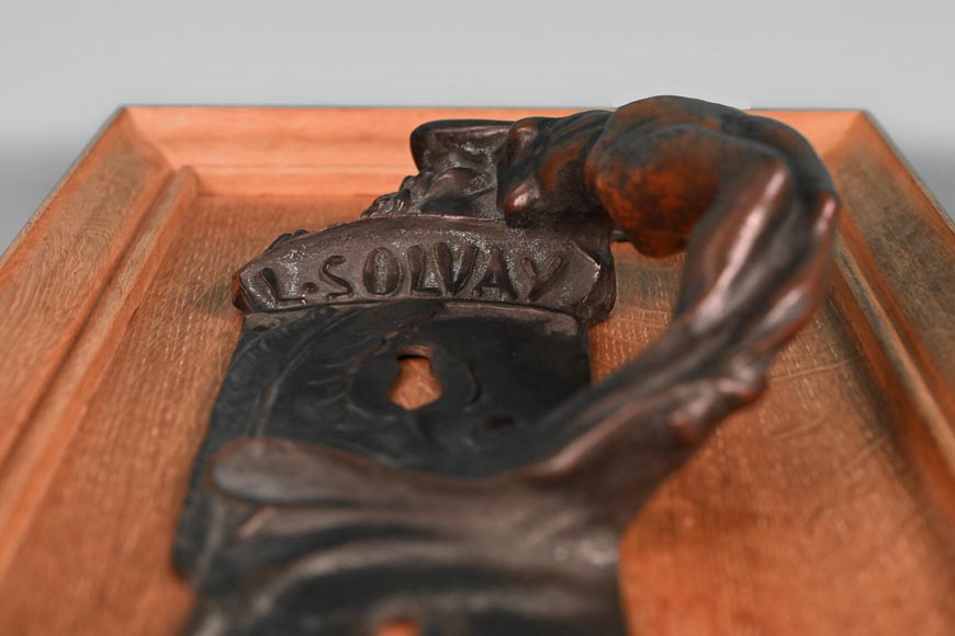Pierre BRAECKE, Art Nouveau style handle with the inscription “L. Solvay”, 1901-7