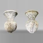 Pair of stone garden vases