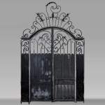 Large wrought iron gate in the Napoleon III style