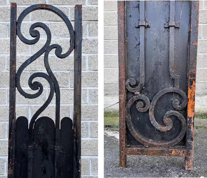 Large wrought iron gate in the Napoleon III style-6
