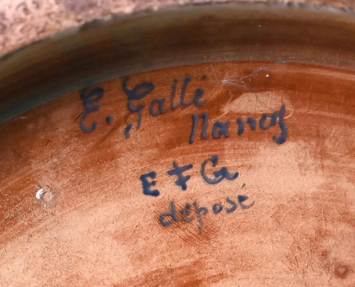 Emile GALLÉ, important vase with floral decoration - Ceramic