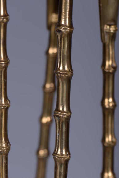Modern brass mantelpiece tool set-3