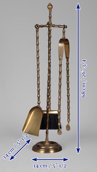 Modern brass mantelpiece tool set-7