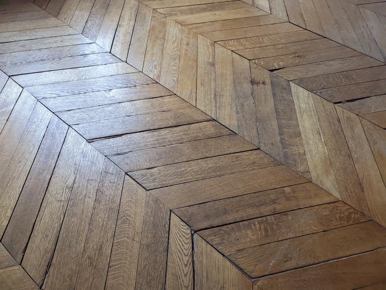 Batch of 34 m² of antique Point de Hongrie parquet flooring-3