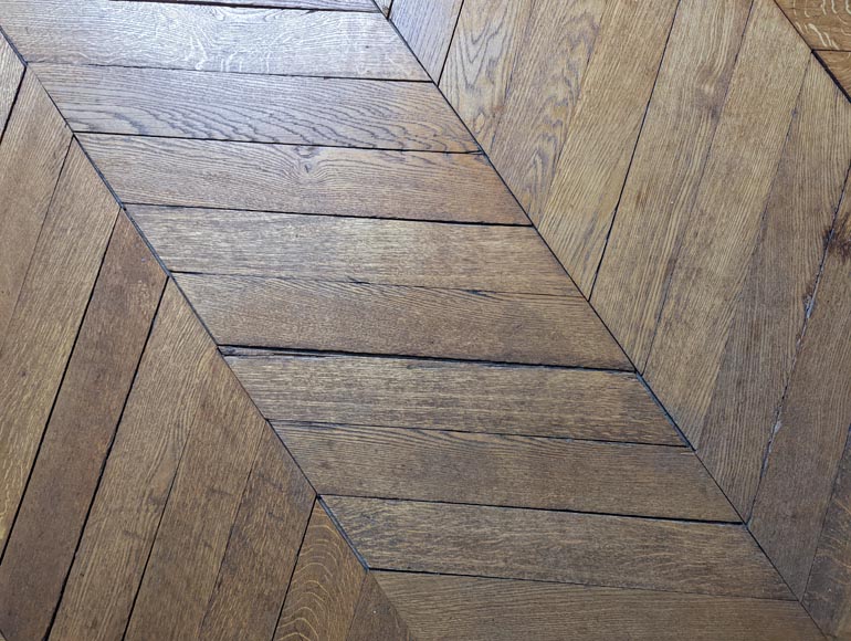 Batch of 34 m² of antique Point de Hongrie parquet flooring-4