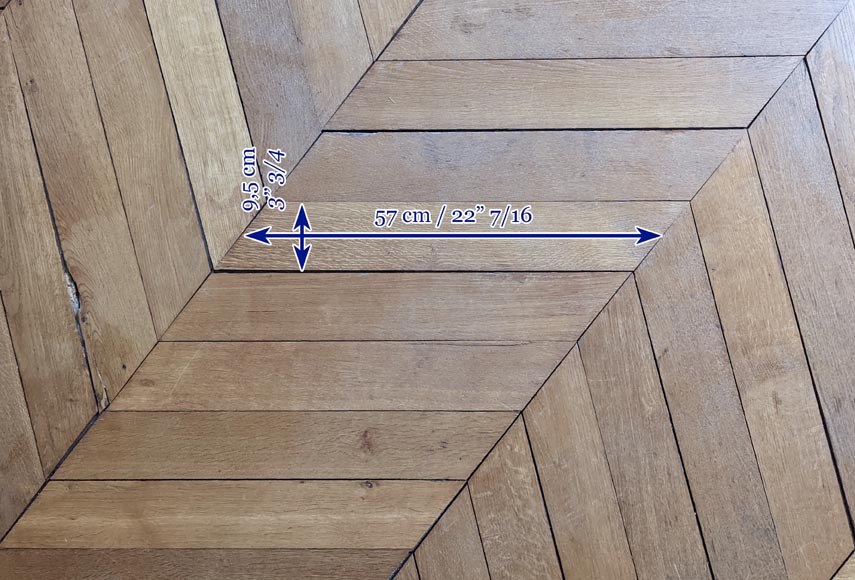 Batch of 34 m² of antique Point de Hongrie parquet flooring-5