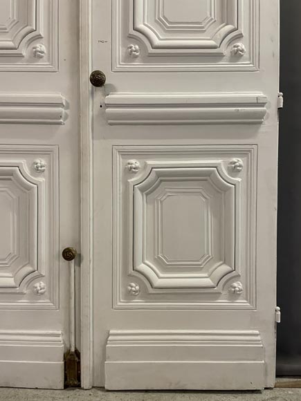 Pair of large, richly decorated Napoleon III-style double doors-6