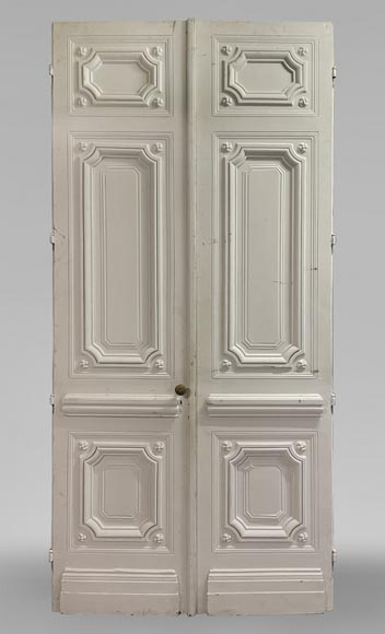 Pair of large, richly decorated Napoleon III-style double doors-13