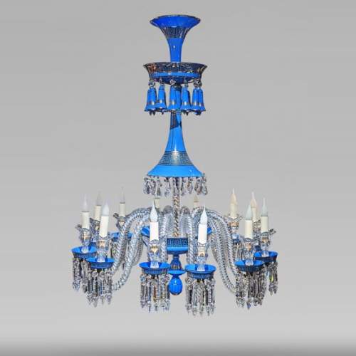 BACCARAT, Neo-Greek Crystal Chandelier with Five Lights BACCARAT, Neo-Greek Crystal Chandelier with Five Lights
