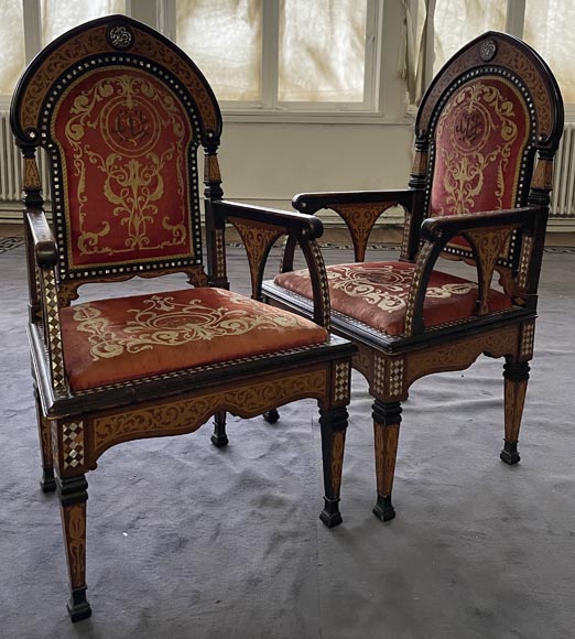 Orientalist living room furniture set-5