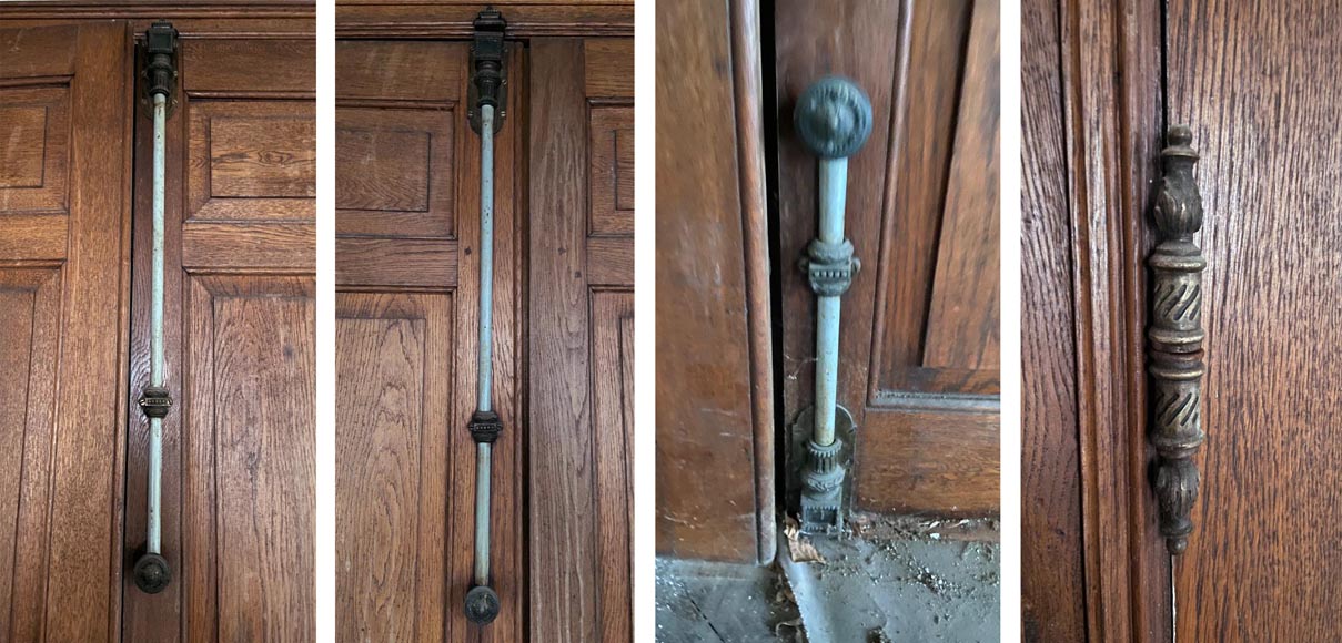 Pair of double wooden doors, 2.5 m high-4