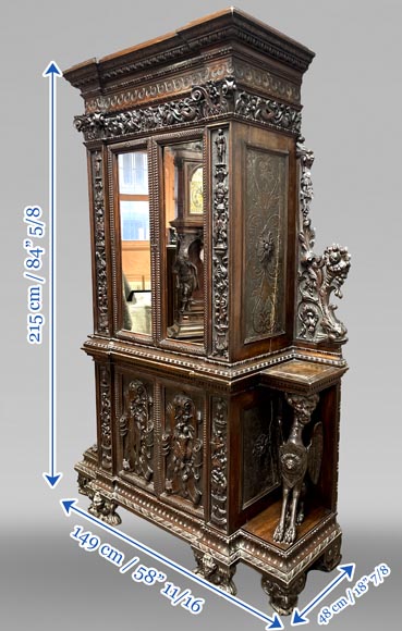 Neo-Renaissance cabinet, Napoleon III era Neo-Renaissance cabinet, Napoleon III era-11