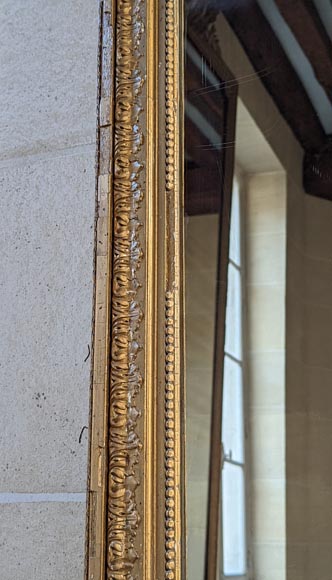 Large Louis XVI style trumeau with richly decorated laurel wreath, bronzine-3