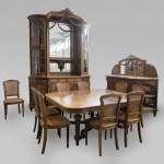 Louis XVI style dining room carved in walnut wood