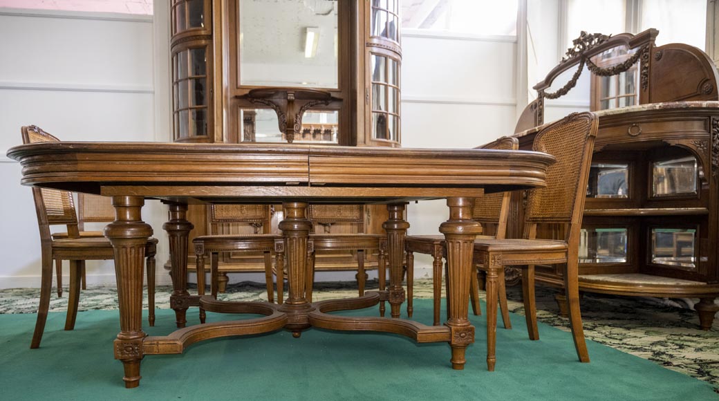 Louis XVI style dining room carved in walnut wood - Antique Dining Room ...