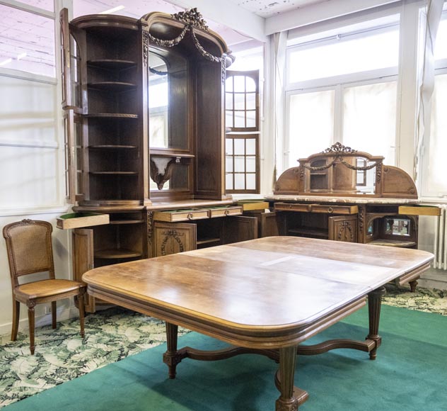 Louis XVI style dining room carved in walnut wood-2