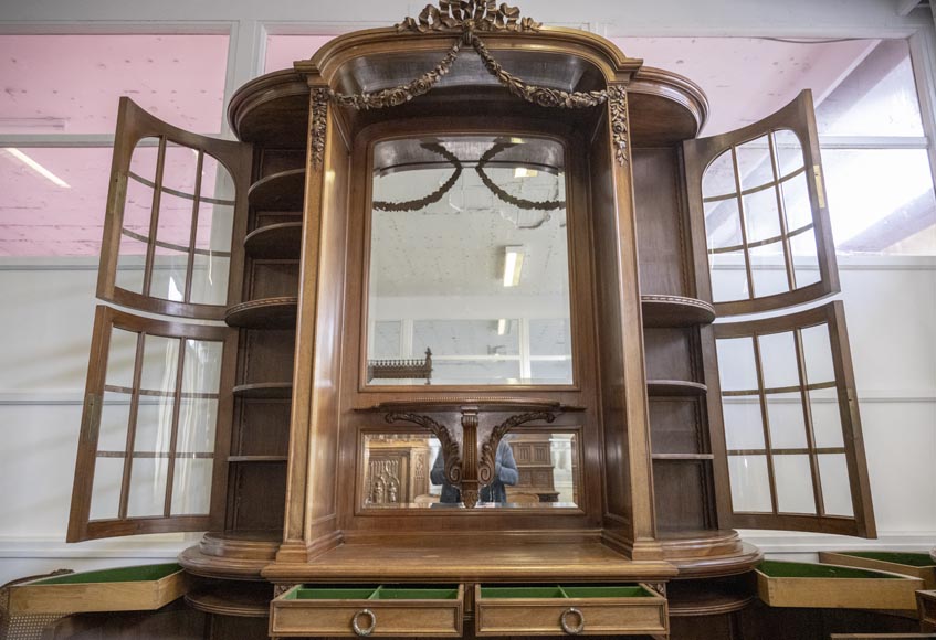 Louis XVI style dining room carved in walnut wood-18