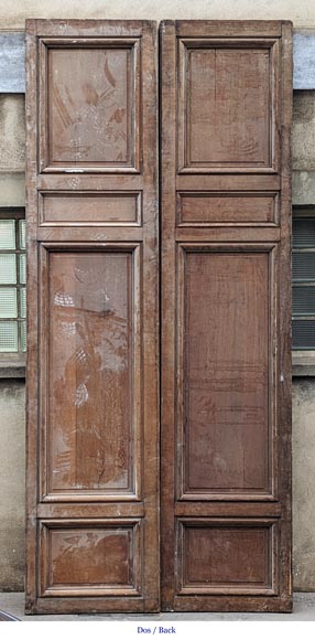Napoleon III-style oak double door with shell decoration-9