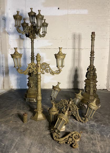 Set of Napoleon III-style floor lamps-1